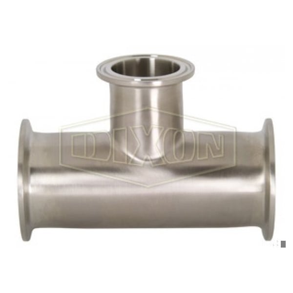 Clamp Reducing Tee, 3 x 2-1/2 in, 316L SS, Domestic